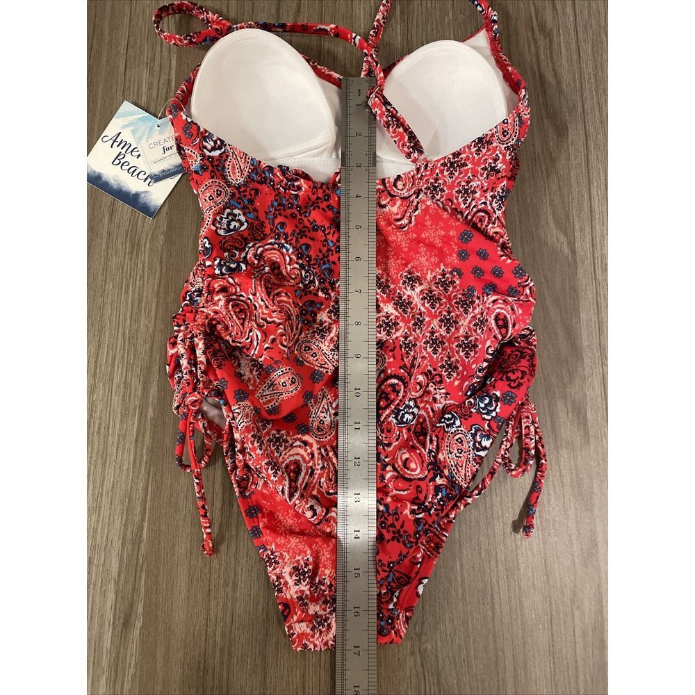 Maurices  American Beach™ Ruched One Piece Swimsuit Size XS‎ - Picture 10 of 11